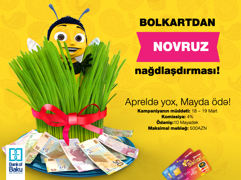 Bolkartdan Novruz nağdlaşdırması!