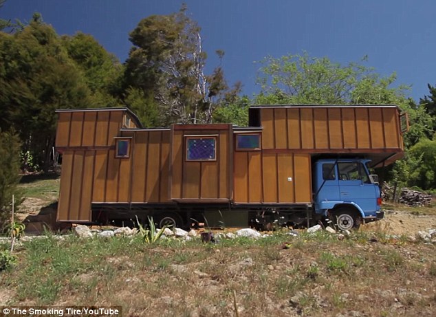 Couple converts 30-year-old flatbed truck into two bedroom solar