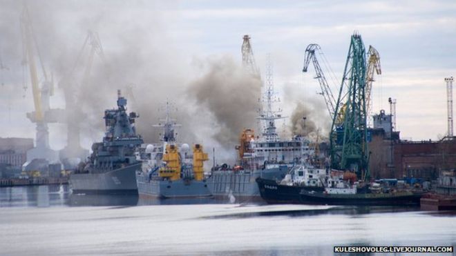 Russian nuclear submarine fire put out in Arctic dock
