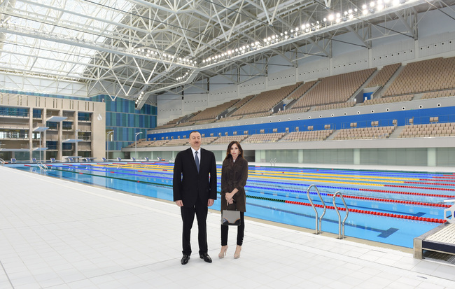President Aliyev attends opening of Aquatic Palace in Baku
