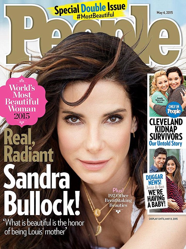 Bullock is named People Magazine's World's Most Beautiful Woman of 2015