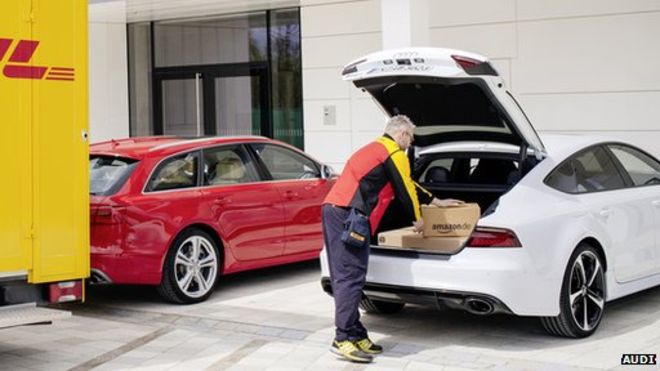 Audi and Amazon to try car-boot delivery service