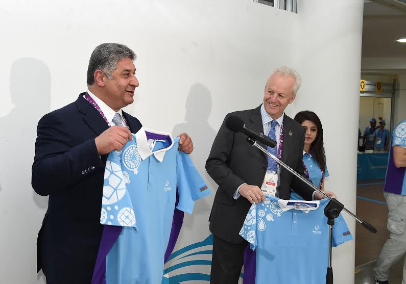 Azerbaijan's sports minister collects Baku Games uniforms