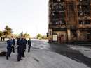 President Aliyev visits Baku building destroyed by fire