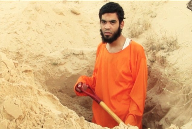 Prisoner forced to dig his own grave in the desert