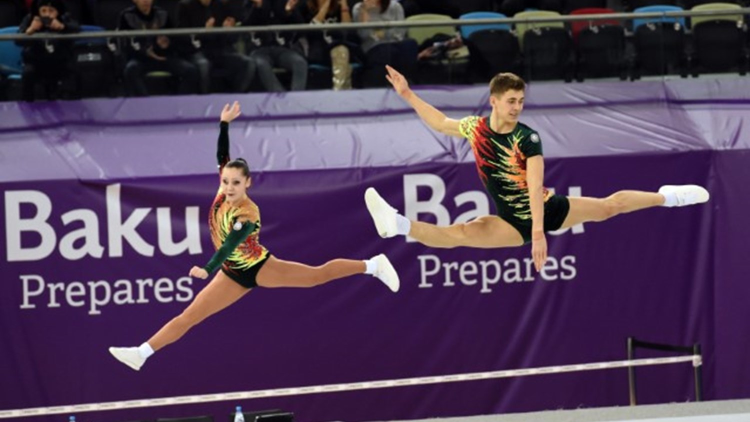 Romania face intense challenge in Aerobic Gymnastics