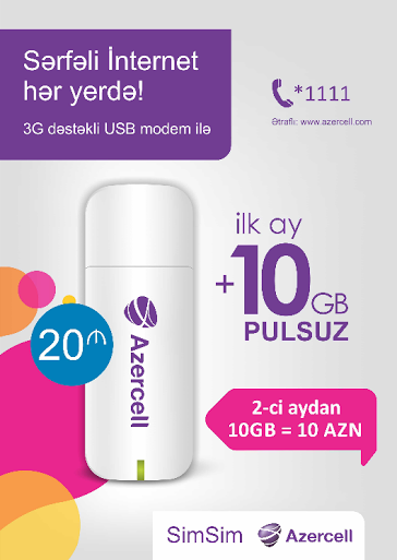 “4G MiFi və 3G USB Modem” kampaniyasında yenilik