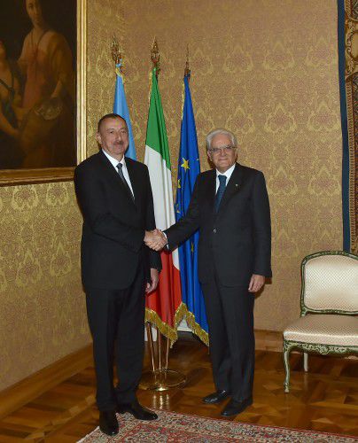 Ильхам Алиев встретился с итальянским коллегой