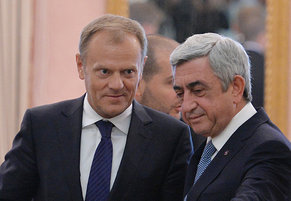 Peaceful resolution of Karabakh conflict priority for EU, Tusk says