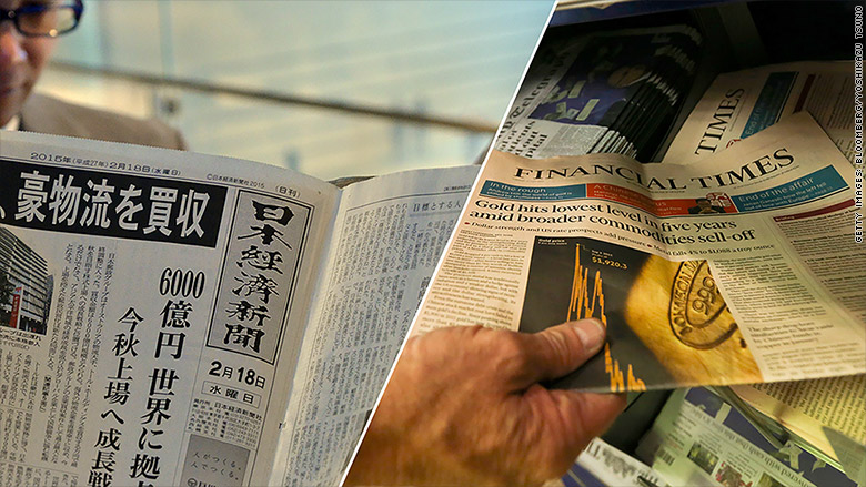 Financial Times sold to Japan's Nikkei for $1.3 billion