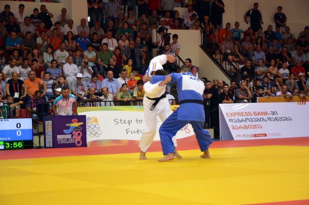 Azerbaijani judo wrestler claims gold at Tbilisi Olympic Festival