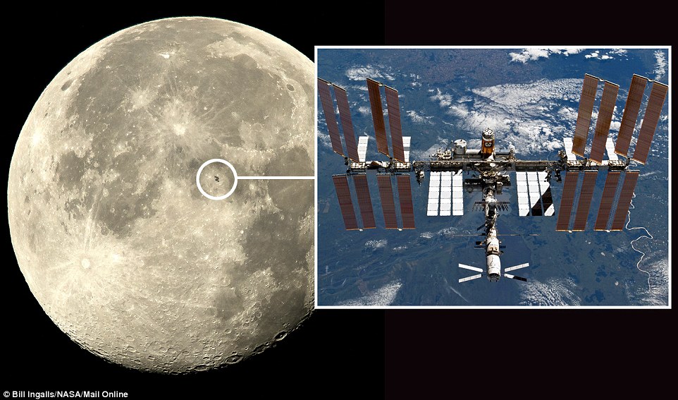 ISS captured in stunning images as it makes rare pass in front of the moon