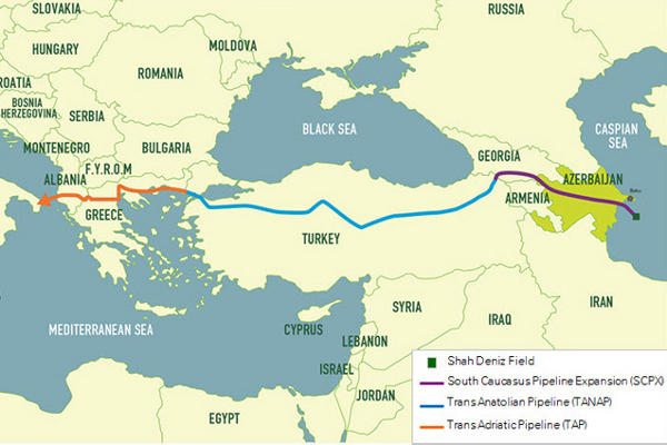 Azerbaijan is only route for Iranian gas supplies to Europe