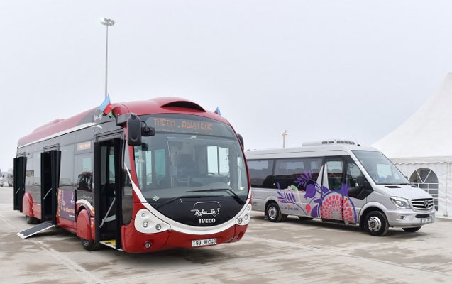 Bakıda yeni avtobuslar istifadəyə verildi