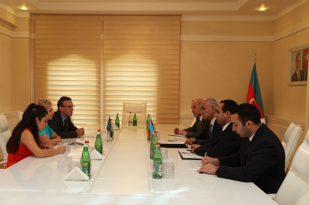 Economy minister meets EU envoy to protest 'anti-Azerbaijan' resolution