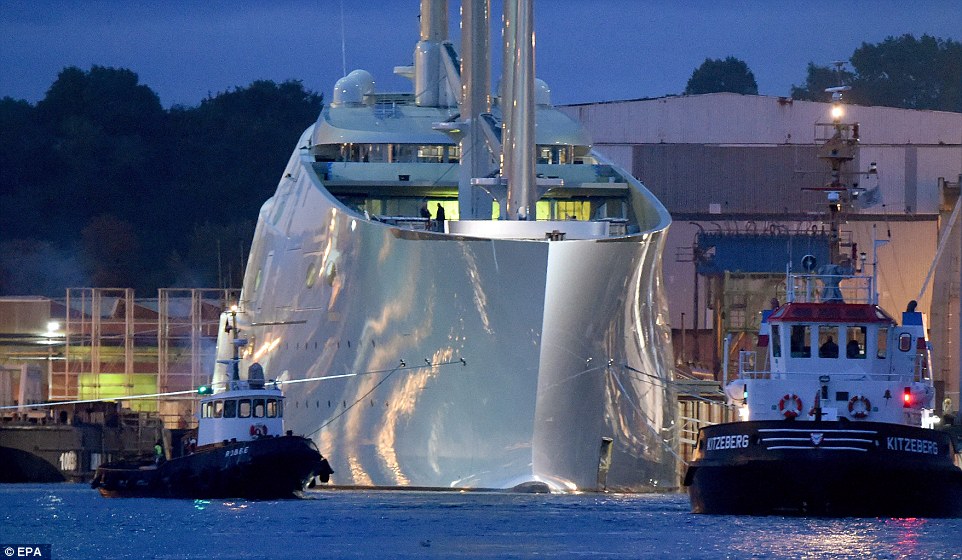 Russian billionaire unveils his £260m superyacht