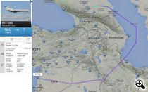 Russian military flights to Syria skirting Caucasus