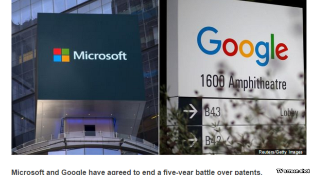 Google və Microsoft barışdı