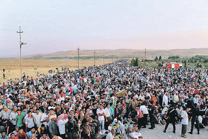 Беженцы устроили массовую драку