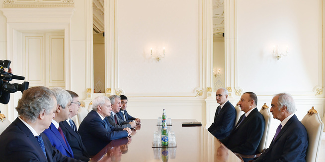 President Aliyev meets St Petersburg governor