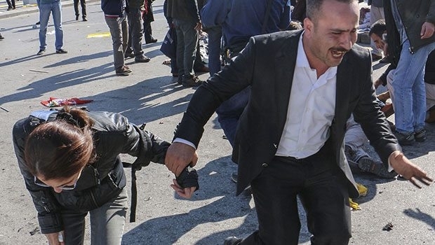 Ankarada baş verən terror aktı nəticəsində 47 nəfər ölüb - Fotolar