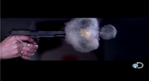 Pistol Shot Recorded at 73,000 Frames Per Second