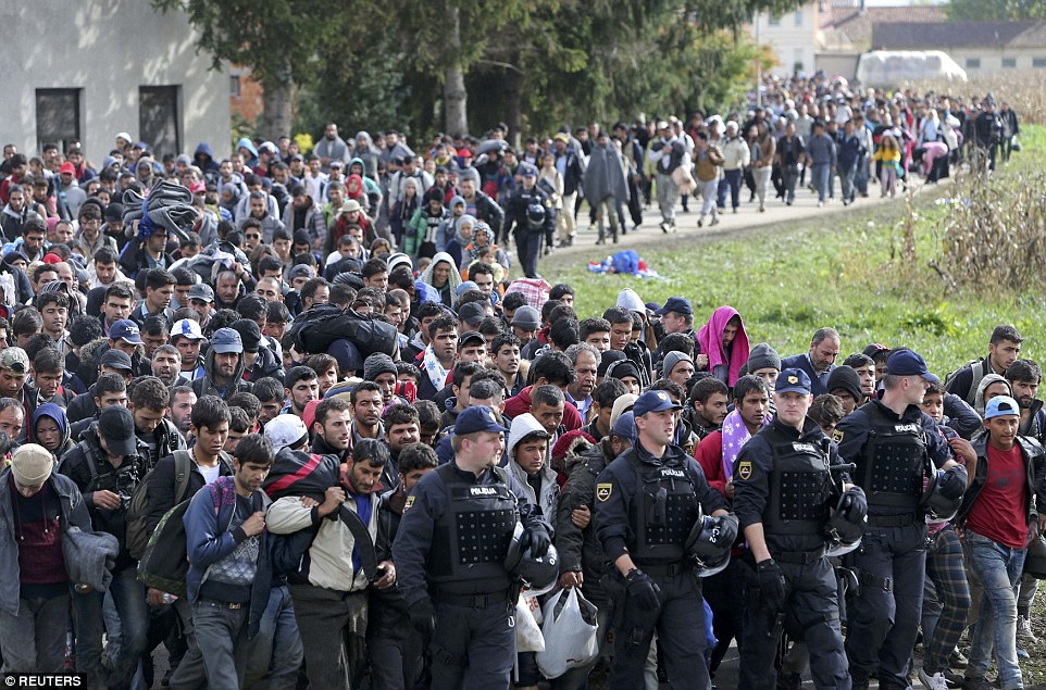 March of the migrants now 'out of control' as Croatia