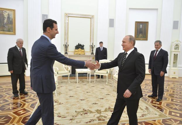 Syria's Assad flies to Moscow to thank Russia's Putin for air strikes