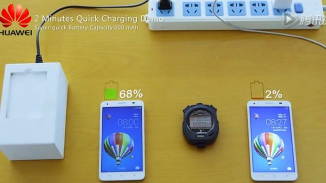 Huawei reveals quick-charge battery