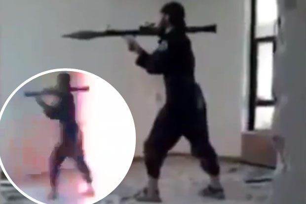 'ISIS fighter' shows why you don't fire rocket launchers indoors