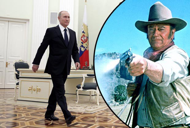 'Gunslinger' Vladimir Putin walks like he rules the Wild West