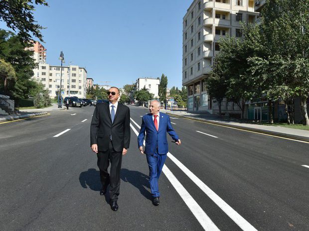 Ильхам Алиев ознакомился с новыми дорогами