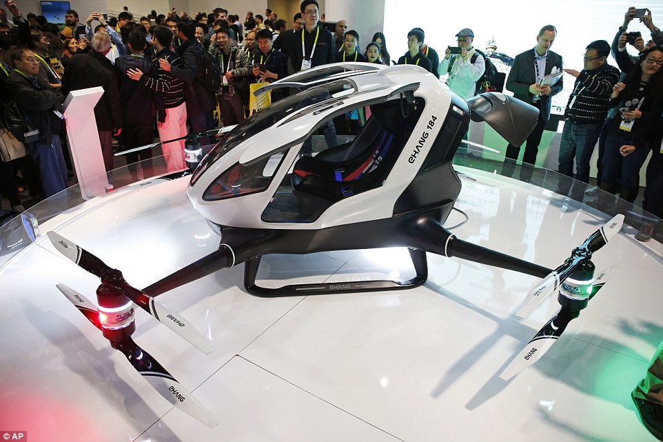 Chinese firm says self-flying craft could be used as a smart taxi