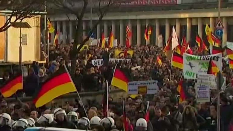 Germany sex assaults: Protesters say 'rapefugees not welcome'