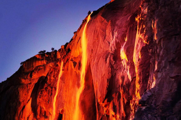 Spectacular photos capture rare 'firefall' phenomenon