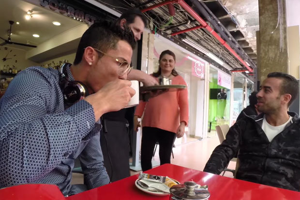 What happens when Ronaldo goes for a drink in public?