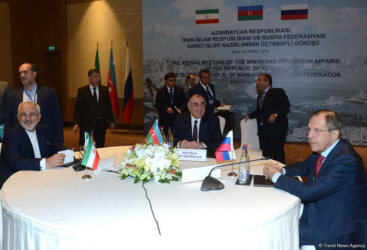 Trilateral meeting of Azerbaijani, Russian, Iranian FMs has been held in Baku