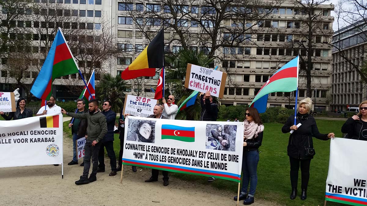 Перед посольством Армении в Брюсселе была проведена акция протеста