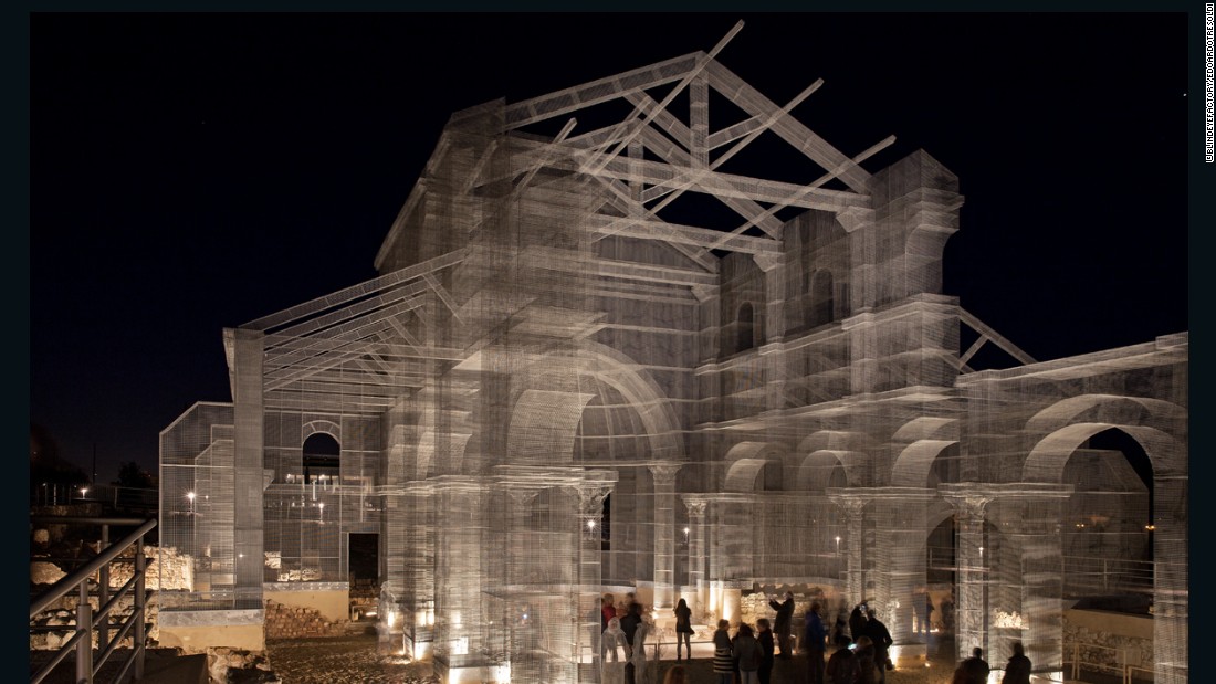 Artist Edoardo Tresoldi creates a phantom church in Italy's Puglia
