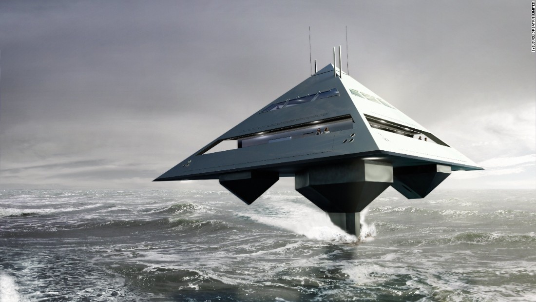 Tetrahedron Super Yacht: The boat that can fly