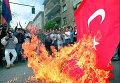 Turkish, Azeri flags burnt in Armenia at event to mark mass killings by Ottomans 