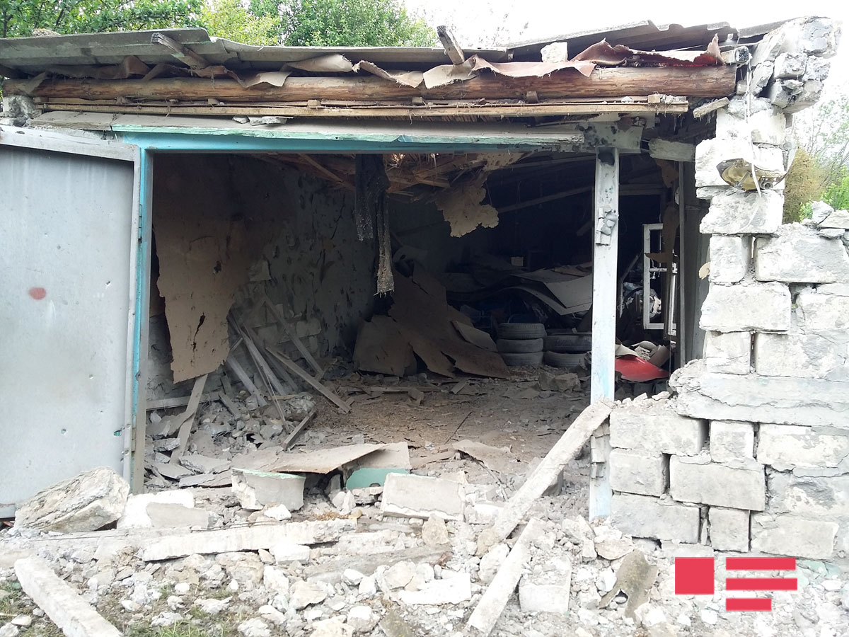 30 houses destroyed in  Aghdam by Armenian artillery fire