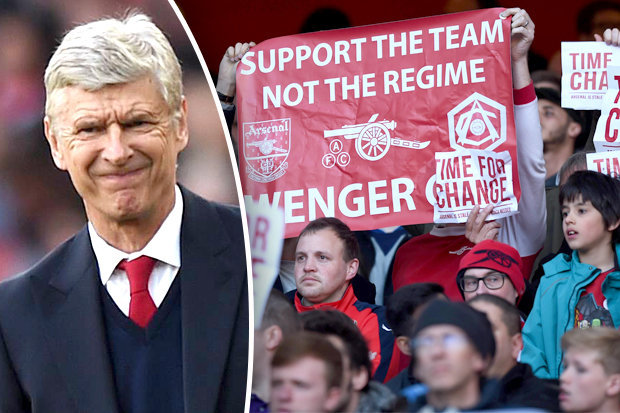 Twitter reacts to 'Wenger out' Arsenal fan protest fail