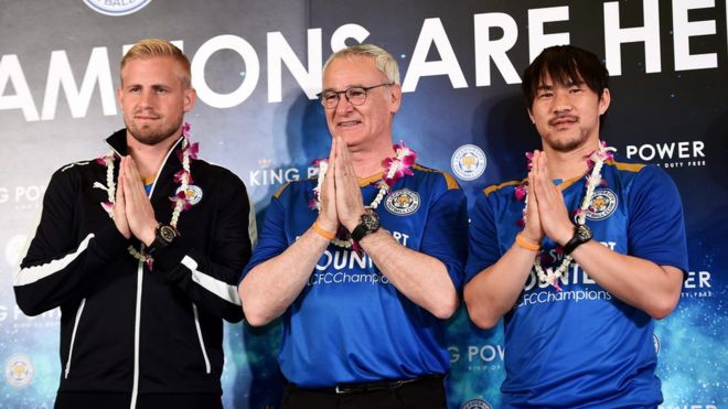 Leicester City arrive in Bangkok to heroes' welcome