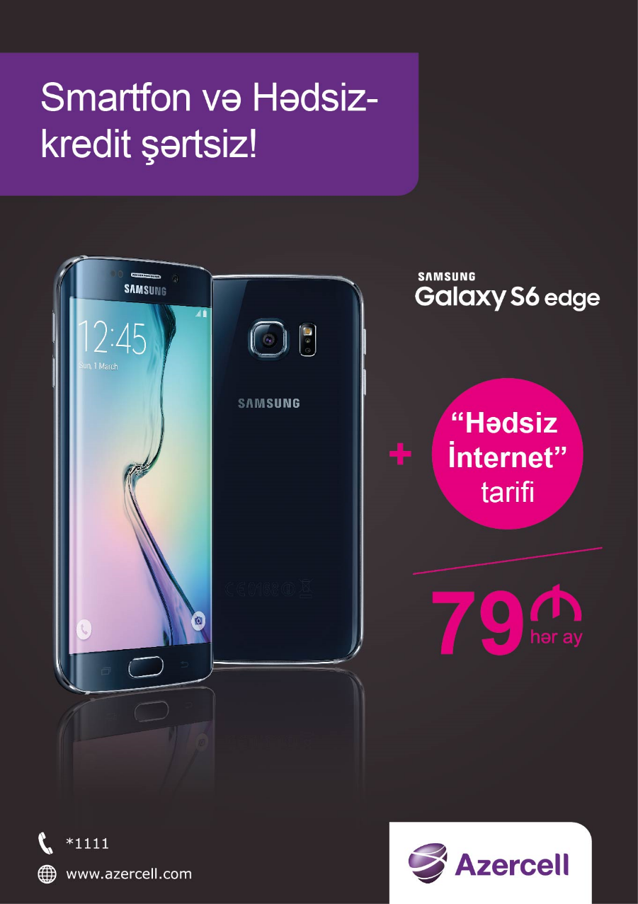 Get Samsung S6 Edge from Azercell for most favorable terms