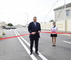  Ilham Aliyev attended the opening of newly reconstructed  highway