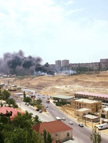 Bakıda güclü yanğın - FOTOLAR