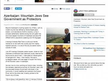 Eurasianet: Mountain Jews see government as protectors in Azerbaijan