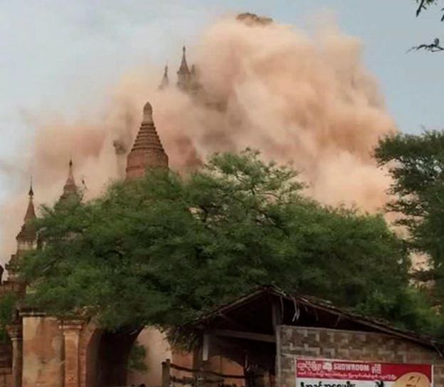 Myanmar earthquake: Images from Bagan historic sites