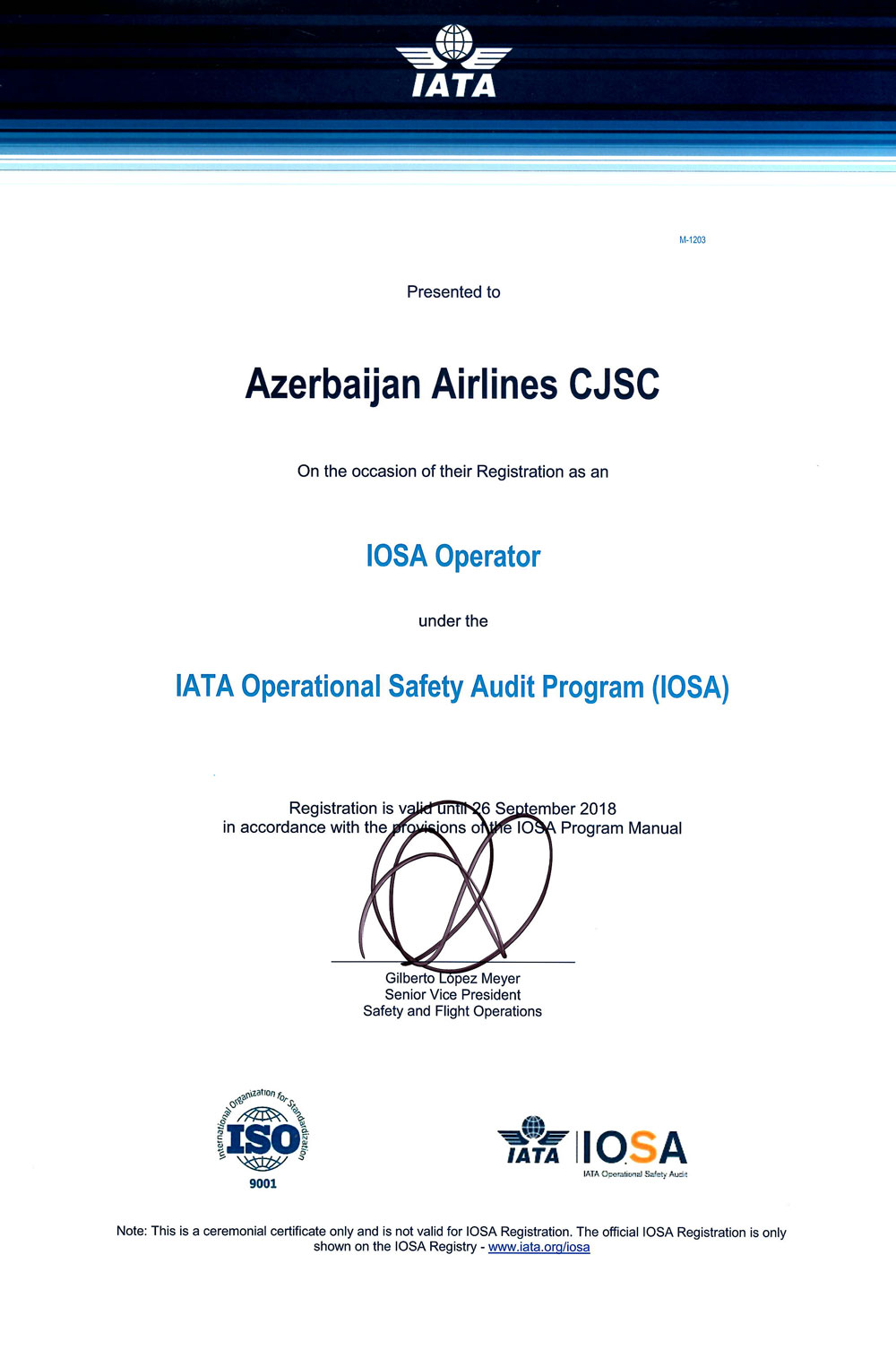 Azerbaijan Airlines successfully passed IOSA audit